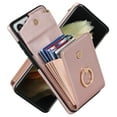 thumbnail image 5 of Wallet Case Compatible with Samsung Galaxy S23 Ultra,Case with Card Holder,with a strap,RFID Blocking Leather Cover 360°Rotation Ring Kickstand Protective Bumper Designed for Galaxy S23 Ultra,Rosegold, 5 of 10