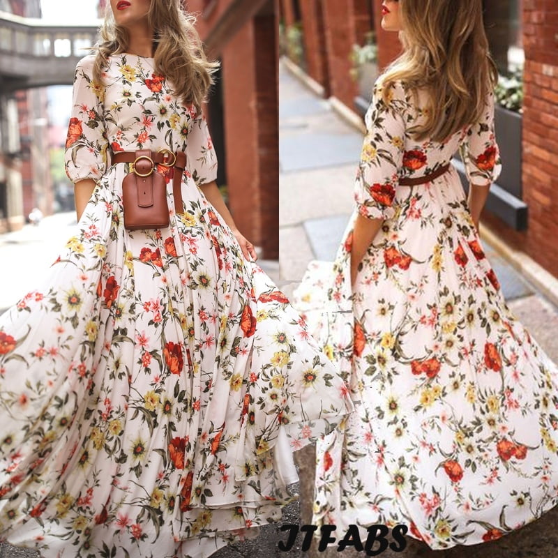 Robe Fleurie Robe De Plage Chez Bon Prix Robe Longue D'Été Bohème