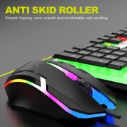 Tsuinz Wired Gaming Keyboard and Mouse Combo with Led Light for PC Laptop Xbox 1 PS4, Black
