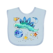Inktastic Stegosaurus Space Dinosaur with Stars and Planet Boys or Girls Baby Bib