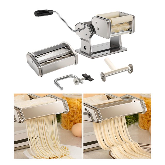 para Pasta de acero inoxidable, cortador de fideos con rodillo ajustable para lasaña, arcilla, Fettuccine, fabricación de fideos, Soledad Máquina para hacer pasta