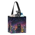 thumbnail image 2 of Xixirimido Car Trash Bag Hanging, Black Cat Colorful Daisy Printed Garbage Bag and Water Resistant Trash Can for Car, Leakproof Trash Can for SUV Truck Car Accessories, 2 of 8