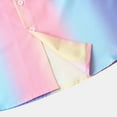 thumbnail image 5 of EQWLJWE Compression Shirt for Men's Casual Summer Gradient Stripe Print Wrinkle Free Shirts Short Sleeve Button Down Lightweight Beach Shirt for Trip, 5 of 5