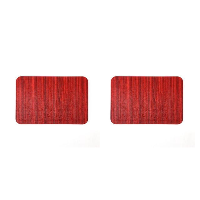 Redempat 1/2/3 Table Mat Thickened PU Pad Placemat Cup Cushion Bowl Insulation Washable For Dining Table Restaurant Kitchen Red 2PCS