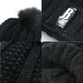 thumbnail image 4 of Ludlz Womens Winter Knit Beanie Hat Scarf Set for Girl Slouchy Thick Fleece Lined Ski Hat Warm Skull Cap with Pom, 4 of 4