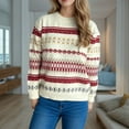 thumbnail image 4 of PFRNLF Sweaters for Women Casual Classic Long Sleeve Vintage Knit Chunky Pullover Sweater, 4 of 7