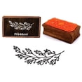 thumbnail image 1 of Printtoo Decorative Floral Branch Rectangular Wooden Rubber Stamp Block Scrap-Booking, 1 of 2