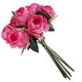 thumbnail image 2 of 7-head Artificial Rose Bouquet Simulation Floral Decor Home Office Table Centerpiece Fake Rose Bundle  Red, 2 of 7