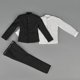 thumbnail image 1 of Tholdsy 1/6  Coat Pants Shirt Set 12'' Body Figure for Male Juguetes Traje Túnica China Negro, 1 of 6