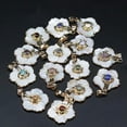 thumbnail image 2 of K-KED 10pcs Natural Amethyst Stone Gems Flowers Reiki Heal White Shell Pendants-Rose Quartz, 2 of 9