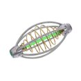 thumbnail image 2 of Almencla 2Pcs 6 Wire Bait Cage Thrower Fishing Feeder Sinker Fishing Basket, 2 of 6