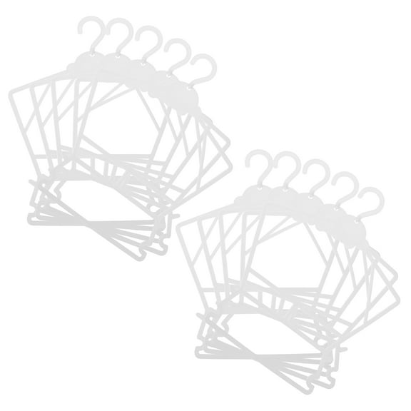 Zehuanyu  10 Pcs One Piece Clothes Hanger Kids Velvet Laundry Coat Hangers Hanging Rack Newborn White