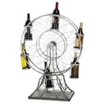 thumbnail image 1 of Ferris Wheel Powder Grey Metal Wine Bottle Holder, 1 of 2