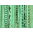 thumbnail image 1 of Ahgly Company Machine Washable Indoor Rectangle Abstract Turquoise Blue Modern Area Rugs, 8' x 12', 1 of 4
