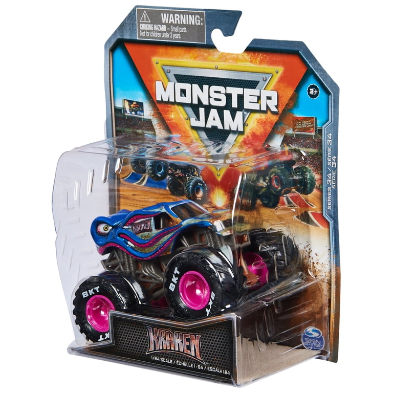 Monster Jam, Official Kraken Die-Cast Monster Truck, 1:64 Scale