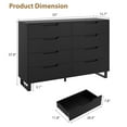 thumbnail image 4 of Danolapsi Modern 8 Drawer Dresser for Bedroom, 55" Wide Dresser, Freestanding Horizontal Drawer with Storage, Wooden Closet Chest Storage for Living Room, Hallway, Entryway, 4 of 6