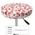thumbnail image 4 of KLL Red Football Round Bar Chair Cushion Cover 12 inch ,Bar Stool Protector with Elastic, Soft Washable, 4 of 6