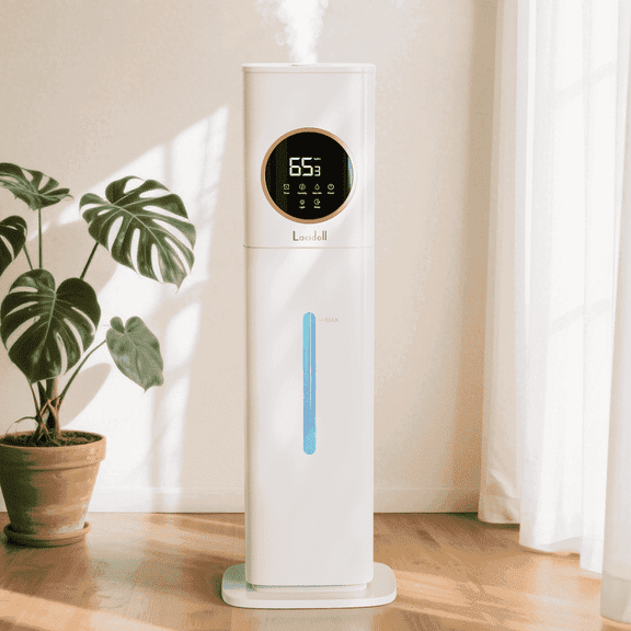 2.1Gal/8L Cool Mist Humidifier for Room Bedroom, Large Room Humidifier for Home Whole House, Quiet Ultrasonic Humidifier with Night Light, White, Lacidoll