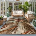 thumbnail image 2 of Area Rugs 4'x6'. Summer Palm Tree Carpet Runner Indoor Outdoor Rugs Home Decor Aesthetic, Tropical Plants Botanical Trees Non Slip Mats Washable Accent Rug for Living Room Bedroom, 2 of 8