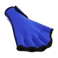 thumbnail image 3 of 1 Pair Swimming Gloves Aquatic Fitness Water Resistance Paddle Training Fingerless Gloves ,Widely Unisex Fit, 3 of 5
