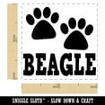 thumbnail image 2 of Beagle Dog Paw Prints Fun Text Self-Inking Rubber Stamp Ink Stamper - Green Ink - Small 1 Inch, 2 of 7