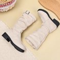 thumbnail image 6 of Kids Girls Buckle Decor Knee High Boots, Ruched Long Shaft Non Slip Low Heel Footwear, Stylish Casual Boots for Fall Winter 11 Little Kids, 6 of 7
