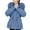 Blue, variant on Women's Loose Fit Cargo Puffer Jacket, Winter Cotton Padded Coat with Soft Faux Fur Hood, Thickened Quilted Parka, Waist Drawstring Jacket, Plus Size Winter Outerwear Grey XXXL