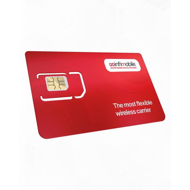 Tarjeta SIM Infimobile prepaga de 4G LTE y 5G con cobertura nacional en EE. UU.
