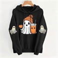 thumbnail image 5 of Ovbmpzd Hooded Womens Sweatshirts Halloween Graphic Black Oversized Hoodie Casual Long Sleeve Tops,XL, 5 of 5