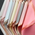 thumbnail image 3 of 20 Counts Gold Edge Flower Wrapping Paper,DIY Gift Packaging, Waterproof Floral Wrapping Paper 58 * 58cm, 3 of 5