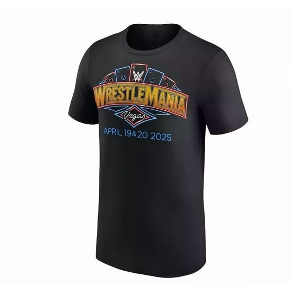 WWE Black WrestleMania 41 Logo T-Shirt