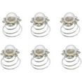 thumbnail image 3 of 12 Pieces Spirals Crystal Rhinestones Flower Pearl Hair Clips,Twist Hair Jewelry Hair Pins Accessories for Women Girls Wedding Bridal, 3 of 5