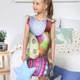 thumbnail image 4 of Vsdgher Œufs de Pâques Colorés pour Filles Chemises de Nuit Manches Courtes à Volants Robe de Nuit Pyjama pour Fête Pyjama-TTG, 4 of 6