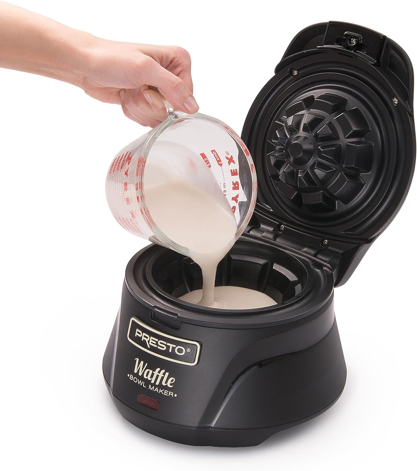 Presto Belgian Waffle Bowl Maker,Black, 9.3 x 8.25 x 5.25 inches