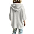 thumbnail image 3 of Womens Plus Size Sweatshirts Fall Winter Fashion Casual Oversized Pullover Hooded Drawstring Long Sleeve Tops (S, Gray), 3 of 5
