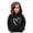 Black, variant on Girls Cute Hoodies Casual Long Sleeve Heart Graphic Hooded Sweatshirt with Pockets Kids Pullover Tops