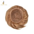 thumbnail image 4 of Lyrical Hair Toupee for Men Full Lace Hairpieces Human Hair Replacement System 8"X10" Transparent Lace Mens Toupee Human Hair Units for Man Bleached Knots Male Hair Prosthesis #30R, 4 of 7