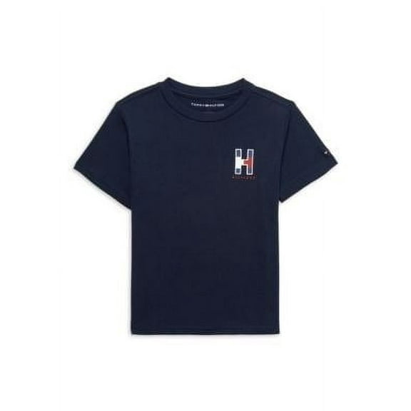 Tommy Hilfiger NAVY BLAZER Little Boy's Logo Short Sleeve Tee, US 4