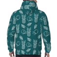 thumbnail image 7 of Kdxio Tropical Pineapple Print Mens Casual Hooded Collar Drawstring Hoodies Pullover Sweatshirts Casual Long Sleeve Shirts-Small, 7 of 7