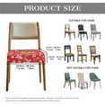 thumbnail image 6 of SEANATIVE Reindeer Chair Seat Covers for Dining Chairs Christmas Chair Covers for Dining Room Set of 6 Elastic Chair Seat Slipcovers Furniture Protector Covers for Home/Restaurant/Banquet, 6 of 7
