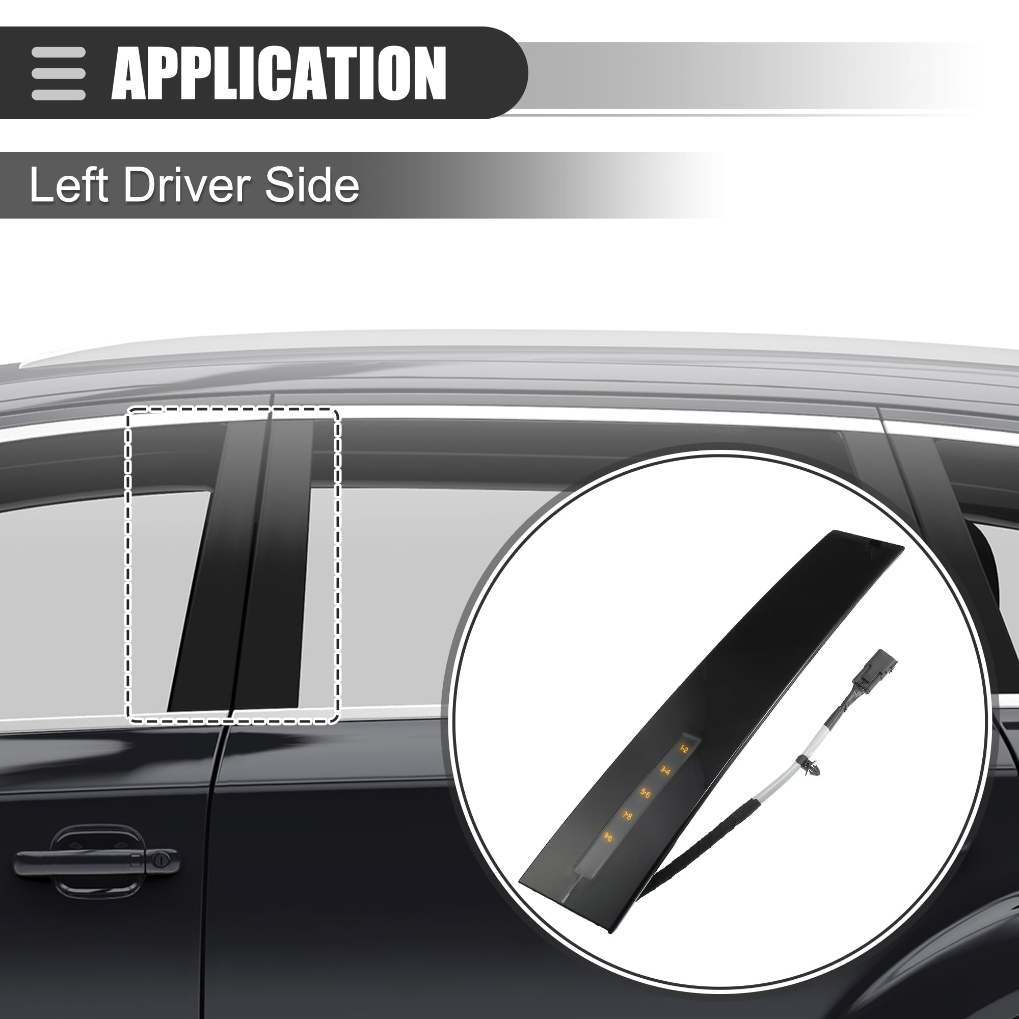 Unique Bargains B Pillar Trim for Ford Explorer 2011-2019 Left Driver Side Black