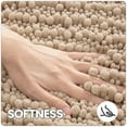 thumbnail image 5 of OEAKAY Soft Chenille Bath Mat Bathroom Rug,Non Slip Absorbent Shower Mats,Washable Shaggy Bathtub Bath Rugs Room Entryway,20"x32",Beige, 5 of 7