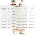thumbnail image 3 of BLVB Teen Girls Wide Leg Sweatpants Elastic High Waist Loose Baggy Joggers Kids Fall Outfits with Pockets(Beige,7-8 Years), 3 of 6