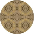 thumbnail image 1 of Ahgly Company Indoor Round Patterned Red Dirt Brown Area Rugs, 5' Round, 1 of 6