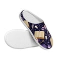 thumbnail image 3 of Fotbe Lavender Flowers Pattern Women's Fuzzy Curly Fur Memory Foam Loafer Slippers Indoor Outdoor Slippers Winter Home Shoes-40/41, 3 of 7