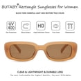 thumbnail image 3 of Gafas de Sol Retro Rectangulares BUTABY UV400 para Mujer, 3 of 6