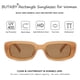 thumbnail image 3 of Gafas de Sol Retro Rectangulares BUTABY UV400 para Mujer, 3 of 6