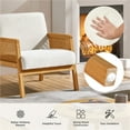 thumbnail image 5 of Yaheetech Fabric Upholstered Accent Chair for Living Rooms,Ivory, 5 of 8