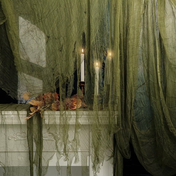 EBaokuup 600" x 36" Green Halloween Cheesecloth for Haunted House Decor