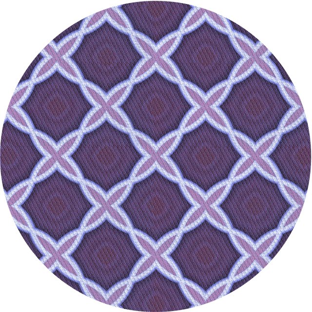 Ahgly Tapis Rond Lavable en Machine Intérieur Transitionnel Violet Jam Violet, 3 Pieds Rond